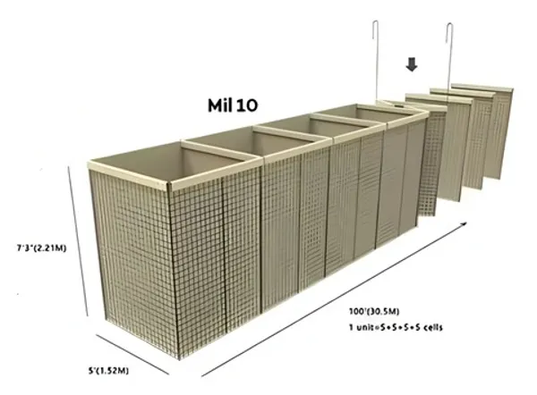 hesco mil 10 gun range barrier